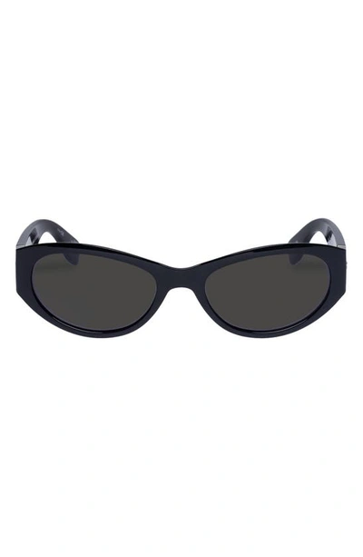 Le Specs Polywrap 56mm Wrap Sport Sunglasses In Black