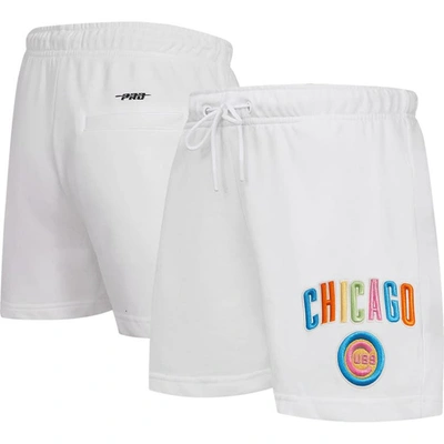 Pro Standard White Chicago Cubs Washed Neon Shorts