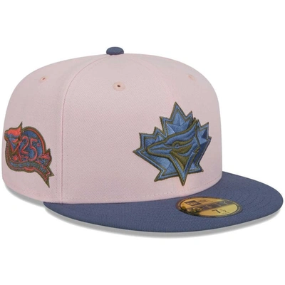 New Era Men's  Pink, Blue Toronto Blue Jays Olive Undervisor 59fifty Fitted Hat In Pink,blue