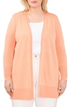 Halogen Side Slit Linen Blend Cardigan In Canyon Sunset