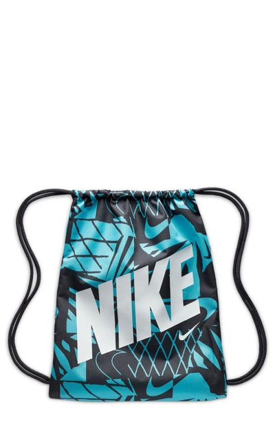 Nike Kids' Drawstring Bag In Gridiron/ White