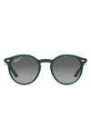 Ray Ban Junior 44mm Round Sunglasses In Opal Green