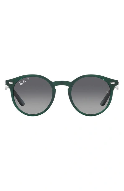 Ray Ban Kids' Junior 44mm Round Sunglasses In Opal Green