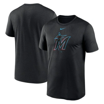 Nike Black Miami Marlins New Legend Logo T-shirt