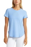 Beyond Yoga On The Down Low T-shirt In Flower Blue Heather