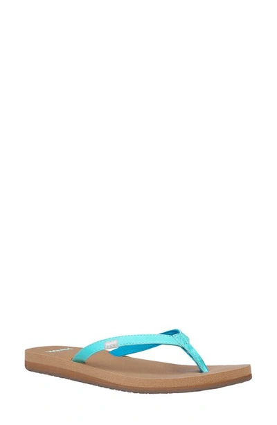 Sanuk 'yoga Joy' Flip Flop In Blue