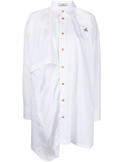 Vivienne Westwood Long-sleeve Shirt Dress In White