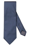 Eton Neat Jacquard Silk Tie In Navy