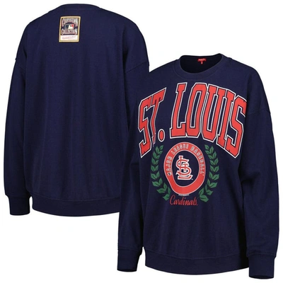 Mitchell & Ness Navy St. Louis Cardinals Logo Lt 2.0 Pullover Sweatshirt