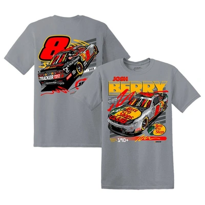 Jr Motorsports Official Team Apparel Men's  Grey Josh Berry 2023 #8 Bass Pro Shops T-shirt