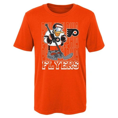 Outerstuff Kids' Preschool Orange Philadelphia Flyers Disney Three-peat Logo T-shirt