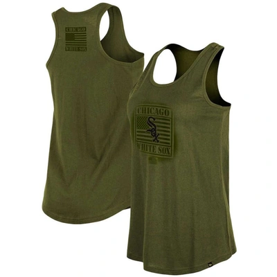 New Era Olive 2023 Chicago White Sox Armed Forces Day Racerback Tank Top