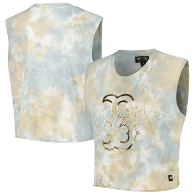 The Wild Collective White Boston Red Sox Washed Muscle Tank Top