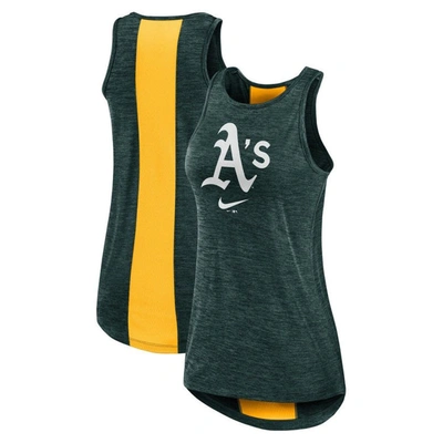 Nike Green Oakland Athletics Right Mix High Neck Tank Top