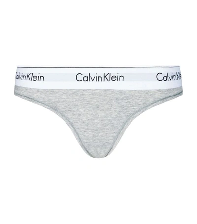 Calvin Klein Logo Briefs In Gray