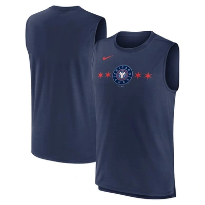 Nike Navy Chicago Cubs City Connect Muscle Tank Top