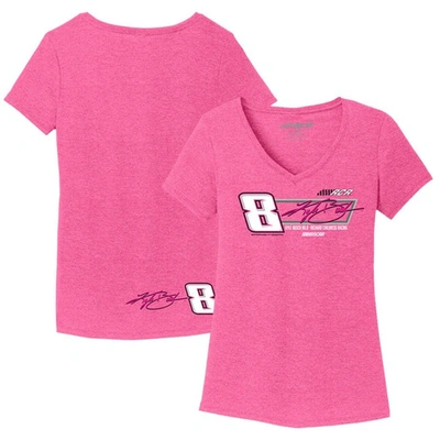 Nascar Richard Childress Racing Team Collection Pink Kyle Busch V-neck T-shirt