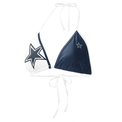 G-iii Sports By Carl Banks G-iii 4her By Carl Banks Navy/white Dallas Cowboys Play Action Bikini Top