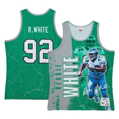 Mitchell & Ness Reggie White Kelly Green Philadelphia Eagles 1992 Player Burst Tank Top
