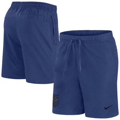 Nike Navy Usmnt Travel Shorts In Blue