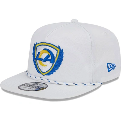 New Era White Los Angeles Rams Tee Golfer 9fifty Snapback Hat