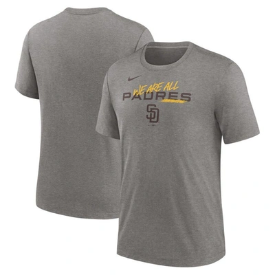 Nike Heather Charcoal San Diego Padres We Are All Tri-blend T-shirt