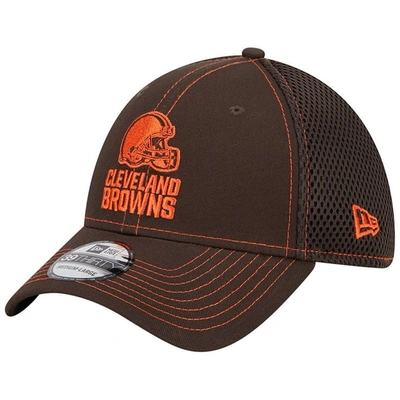 New Era Brown Cleveland Browns Team Neo Pop 39thirty Flex Hat