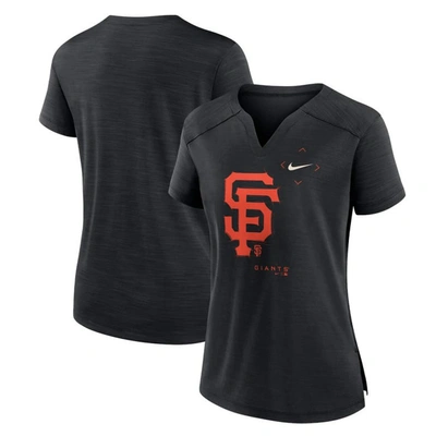 Nike Black San Francisco Giants Pure Pride Boxy Performance Notch Neck T-shirt