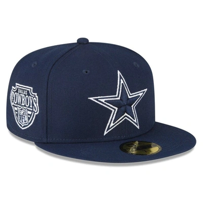 New Era Navy Dallas Cowboys Patch 59fifty Fitted Hat