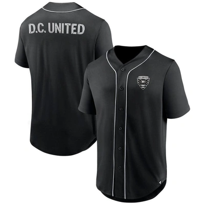 Fanatics Branded Black D.c. United Third Period Fashion Baseball Button-up Jersey