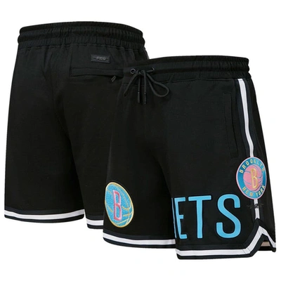 Pro Standard Black Brooklyn Nets Washed Neon Shorts