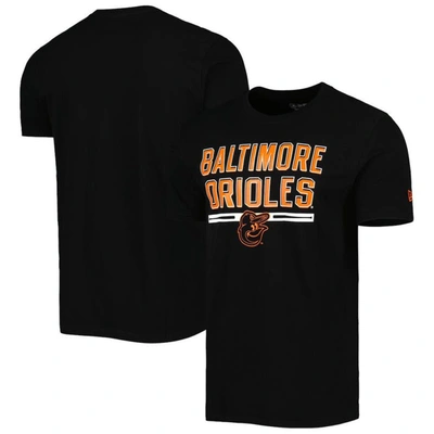 New Era Black Baltimore Orioles Batting Practice T-shirt In Navy