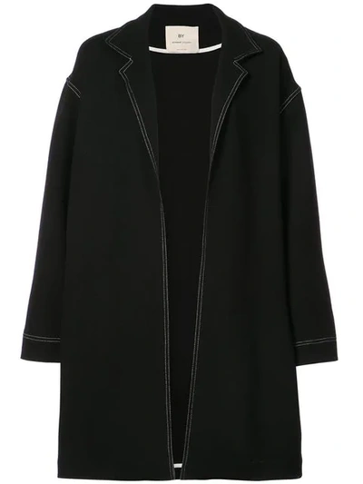 By. Bonnie Young Contrast Trimmed Oversized Coat