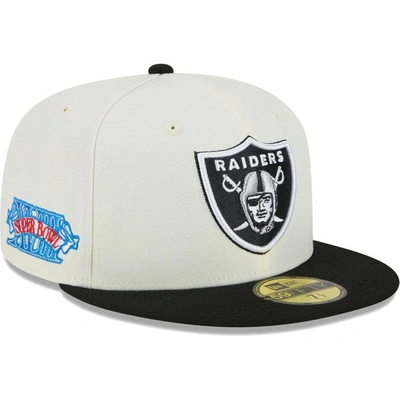 New Era Cream Las Vegas Raiders Retro 59fifty Fitted Hat