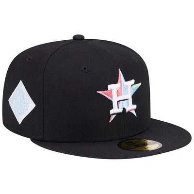 New Era Black Houston Astros Multi-color Pack 59fifty Fitted Hat