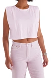 Etica Zelia Pleated Crop Muscle T-shirt In Orchid Ice