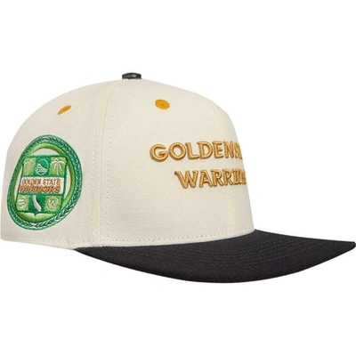 Post Cream/black Golden State Warriors Album Cover Snapback Hat
