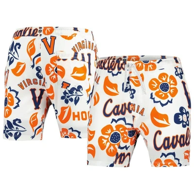 Wes & Willy White Virginia Cavaliers Vault Tech Swimming Trunks