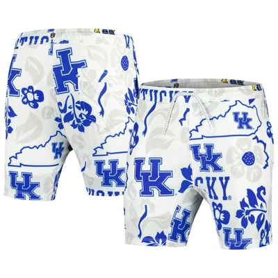 Wes & Willy White Kentucky Wildcats Vault Tech Swimming Trunks