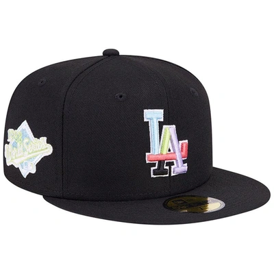 New Era Black Los Angeles Dodgers Multi-color Pack 59fifty Fitted Hat