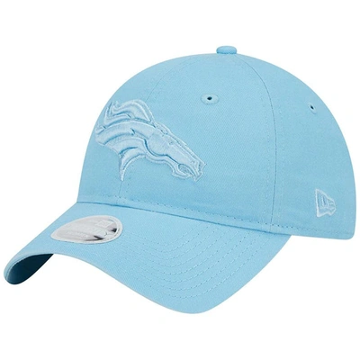 New Era Light Blue Denver Broncos Color Pack Brights 9twenty Adjustable Hat