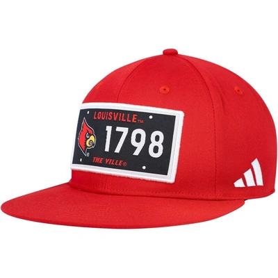 Adidas Originals Adidas  Red Louisville Cardinals Established Snapback Hat