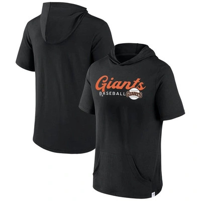 Fanatics Branded Black San Francisco Giants Offensive Strategy Short Sleeve Pullover Hoodie