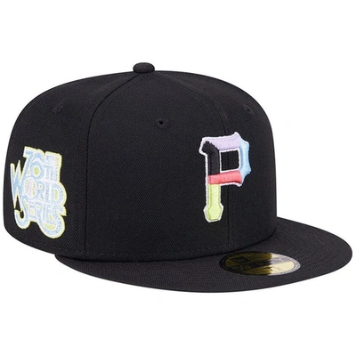 New Era Black Pittsburgh Pirates Multi-color Pack 59fifty Fitted Hat