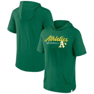 Fanatics Branded Green Oakland Athletics Offensive Strategy Short Sleeve Pullover Hoodie