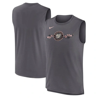 Nike Gray Washington Nationals City Connect Muscle Tank Top