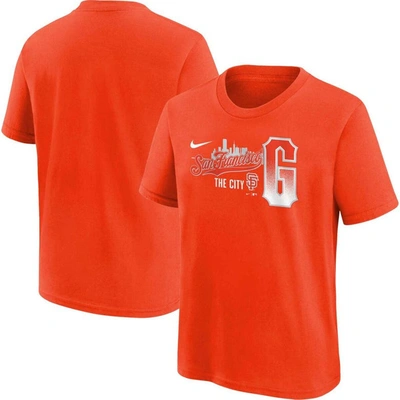 Nike Kids' Youth  Orange San Francisco Giants City Connect Graphic T-shirt