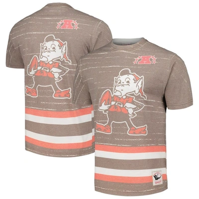Mitchell & Ness Men's  Brown Cleveland Browns Jumbotron 3.0 T-shirt