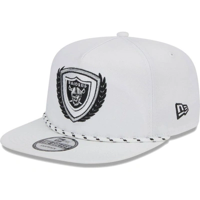 New Era White Las Vegas Raiders Tee Golfer 9fifty Snapback Hat