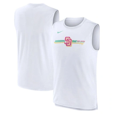 Nike White San Diego Padres City Connect Muscle Tank Top